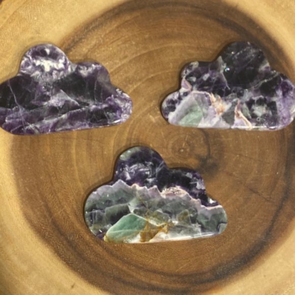 Rainbow Fluorite Cloud with Easel Stand, Kids Bedroom Decor, Shelf/Office Decor - Picture 5 of 8